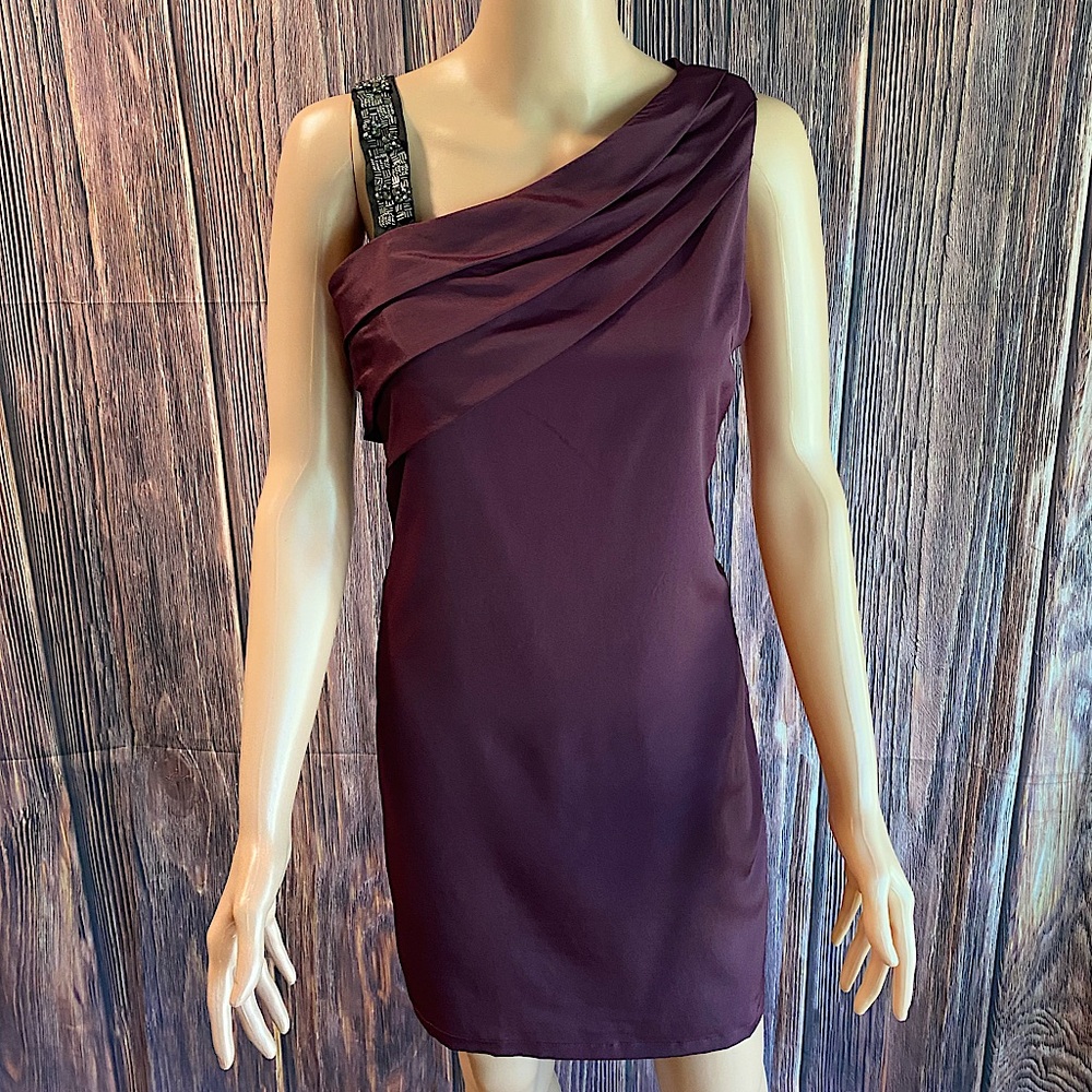 Forever 21 purple & black rhinestone detail size small medium cocktail dress
